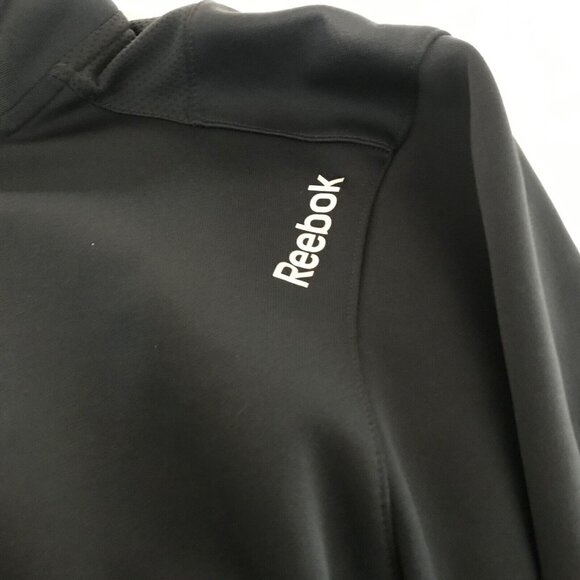 Reebok Jacket Men L Charcoal Full Zip Play Dry Pockets Polyester Lightweight - Picture 2 of 10